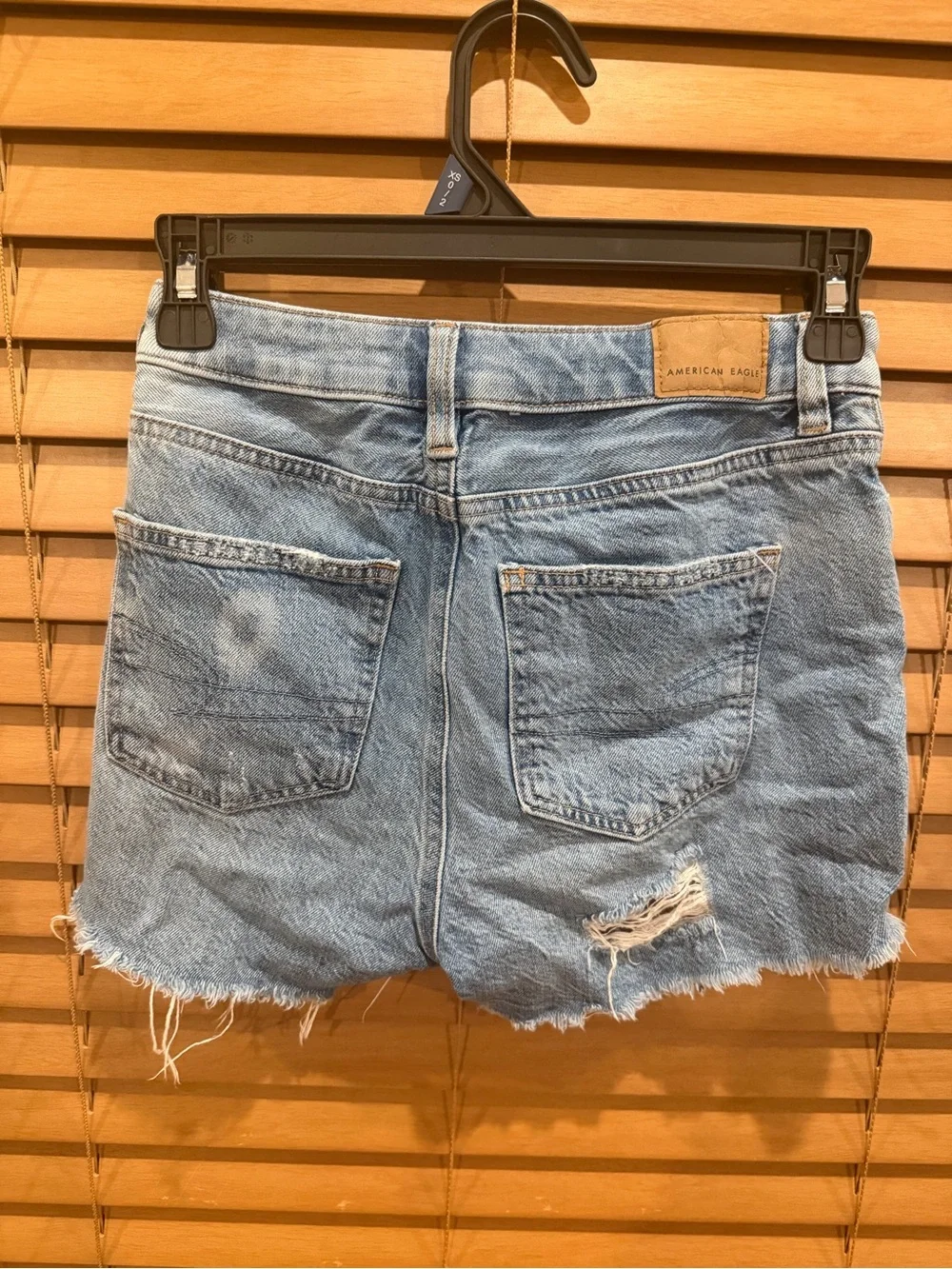 American Eagle Outfitters Distressed Light Blue Denim Cutoff Shorts
